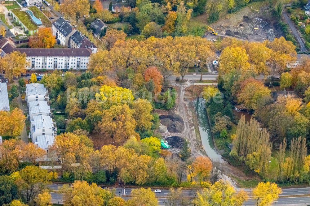 Luftaufnahme Gelsenkirchen - Parkanlage Burgers Park in Gelsenkirchen im Bundesland Nordrhein-Westfalen, Deutschland