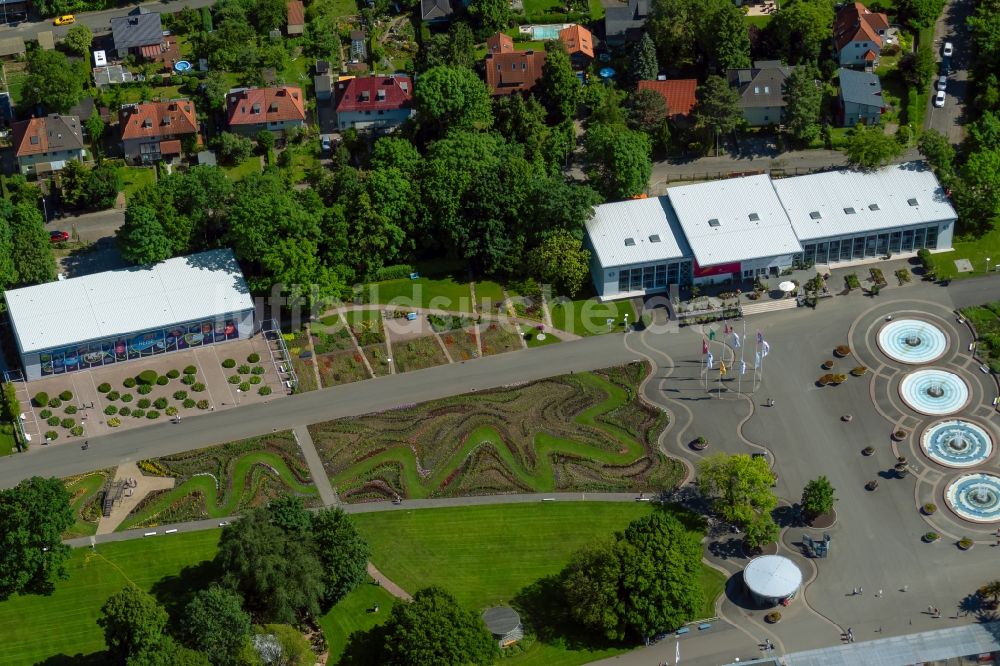 Luftbild Erfurt - Parkanlage Egapark in Erfurt im Bundesland Thüringen, Deutschland