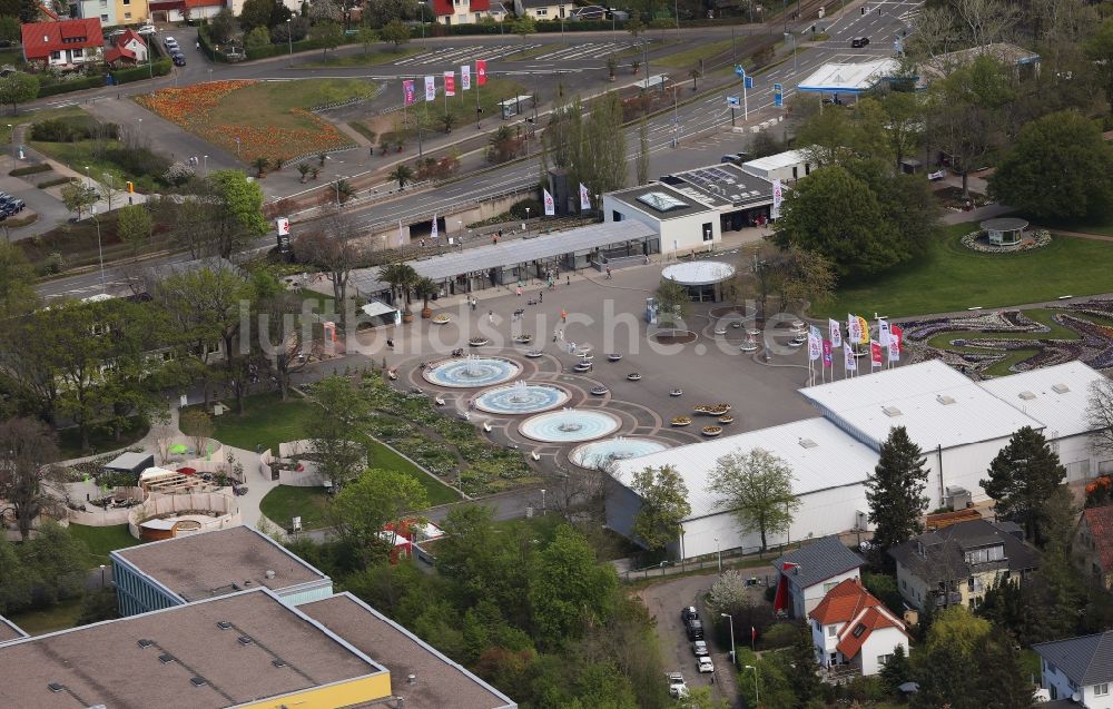 Erfurt aus der Vogelperspektive: Parkanlage egapark im Ortsteil Hochheim in Erfurt im Bundesland Thüringen, Deutschland