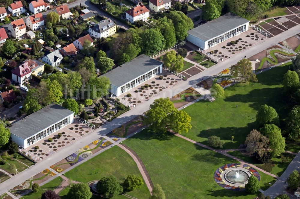 Luftaufnahme Erfurt - Parkanlage egapark im Ortsteil Hochheim in Erfurt im Bundesland Thüringen, Deutschland