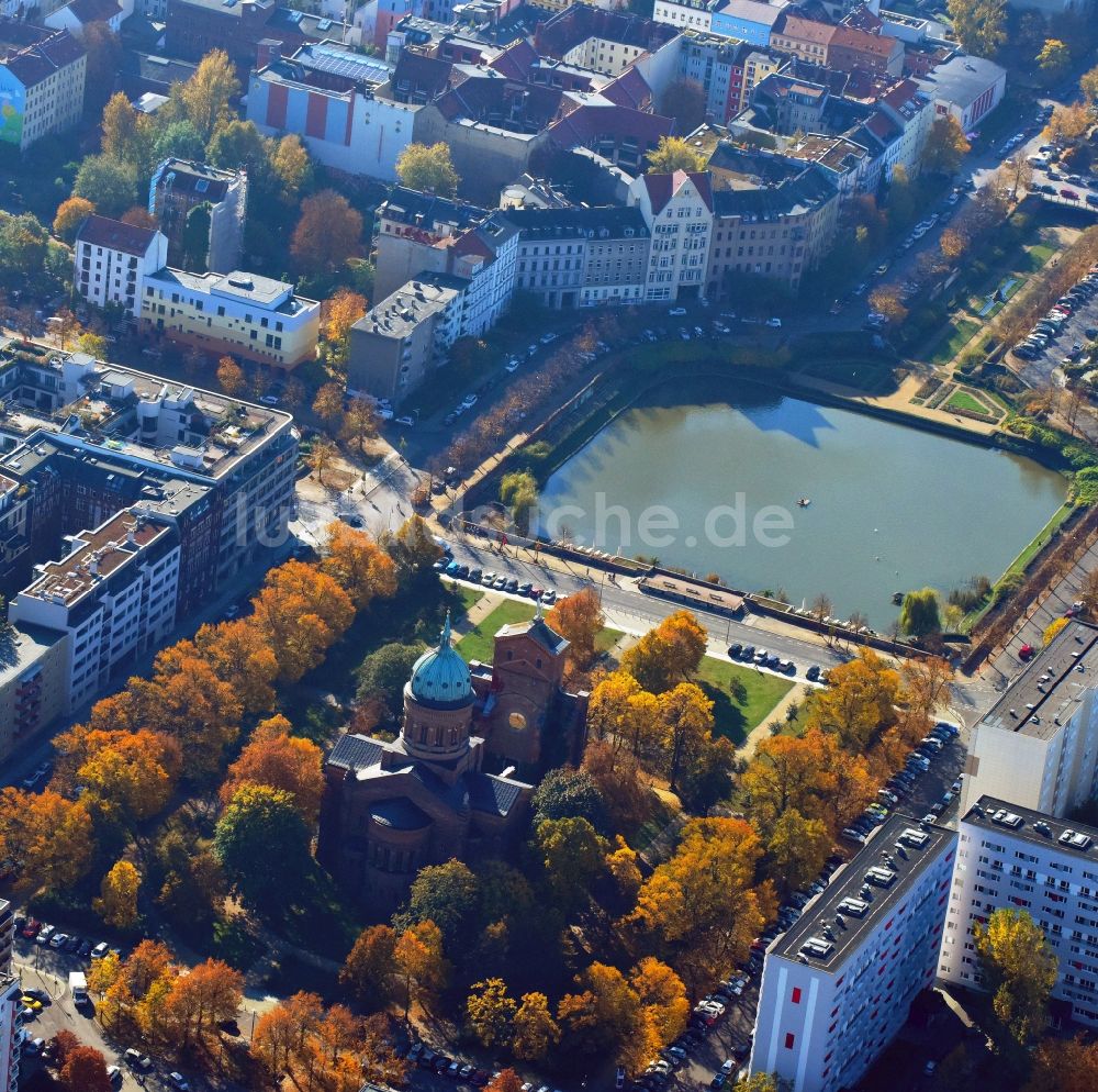 Luftbild Berlin - Parkanlage Engelbecken Kreuzberg in Berlin