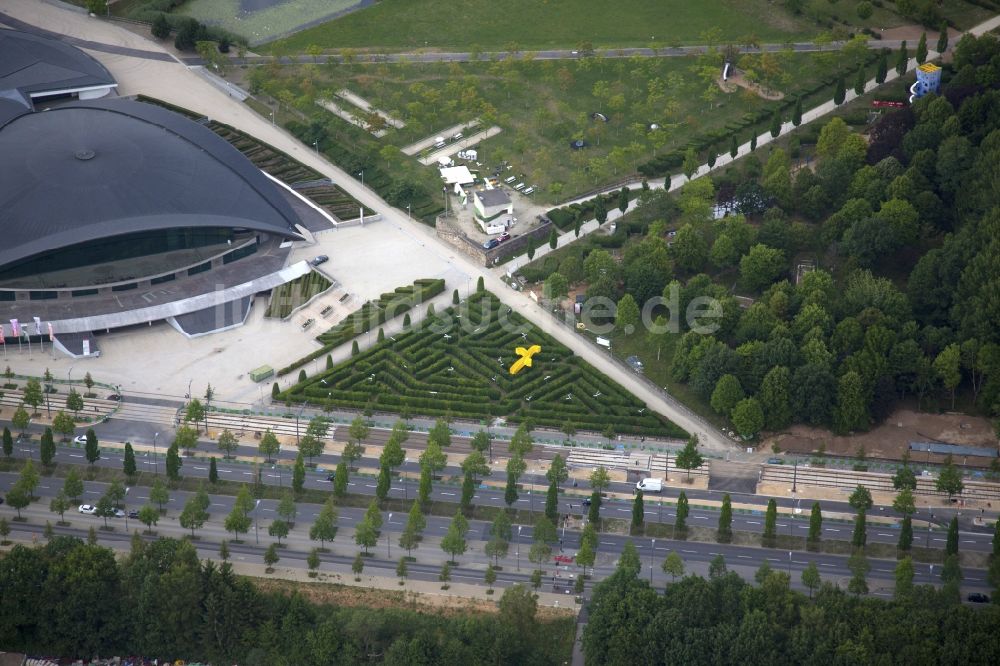 Luftbild Luxembourg Luxemburg - Parkanlage in Form eines Heckenlabyrinths in Luxembourg Luxemburg in District de Luxembourg, Luxemburg