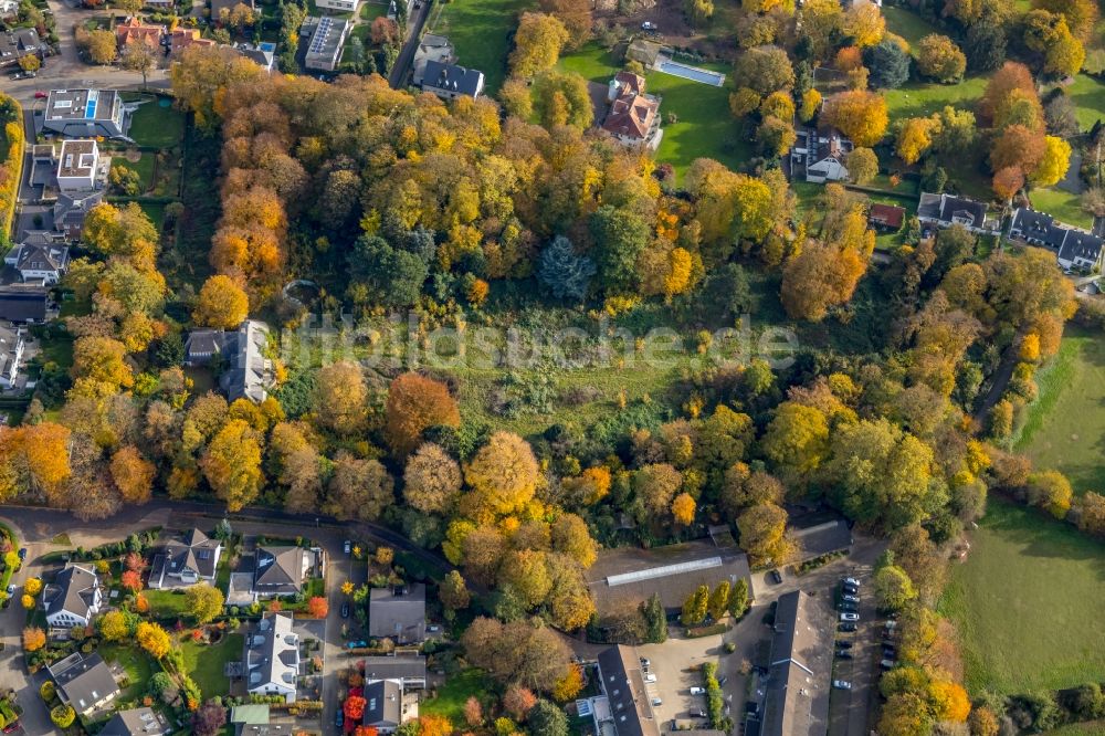 Düsseldorf von oben - Parkanlage Gartenkamp mit der Villa Sohl im Ortsteil Ludenberg in Düsseldorf im Bundesland Nordrhein-Westfalen, Deutschland