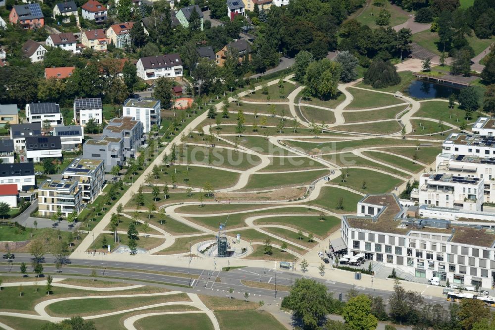 Stuttgart von oben - Parkanlage Höhenpark am Killesberg in Stuttgart im Bundesland Baden-Württemberg