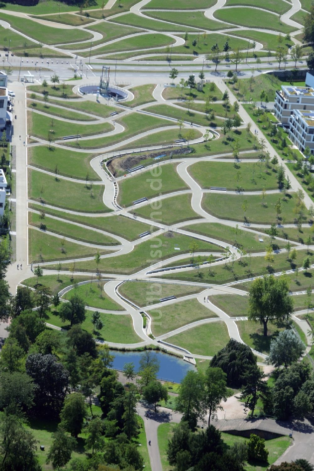 Luftbild Stuttgart - Parkanlage Höhenpark am Killesberg in Stuttgart im Bundesland Baden-Württemberg