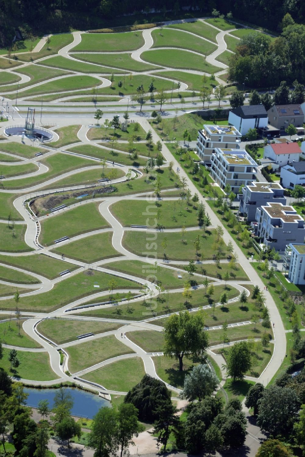 Luftaufnahme Stuttgart - Parkanlage Höhenpark am Killesberg in Stuttgart im Bundesland Baden-Württemberg