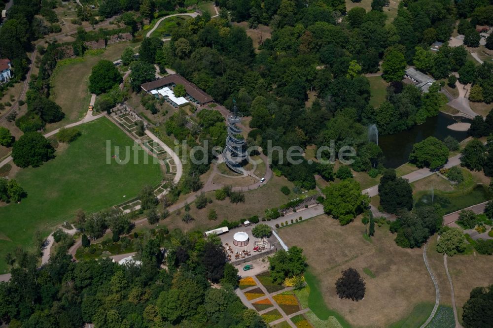 Luftbild Stuttgart - Parkanlage Höhenpark Killesberg in Stuttgart im Bundesland Baden-Württemberg, Deutschland