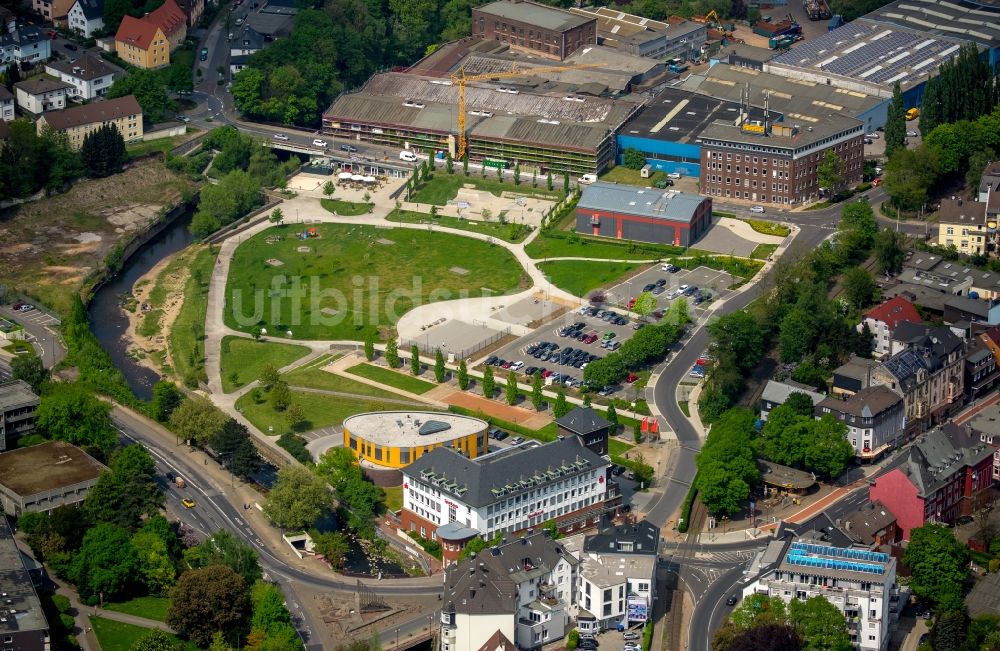 Gevelsberg von oben - Parkanlage an der Jahnstraße in Gevelsberg im Bundesland Nordrhein-Westfalen