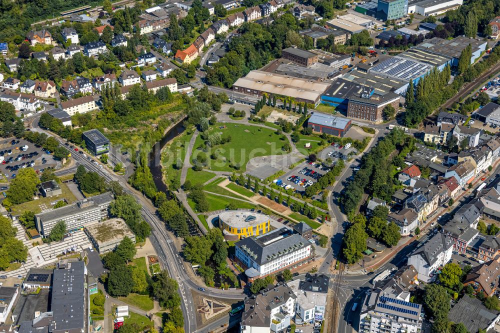 Gevelsberg aus der Vogelperspektive: Parkanlage an der Jahnstraße in Gevelsberg im Bundesland Nordrhein-Westfalen