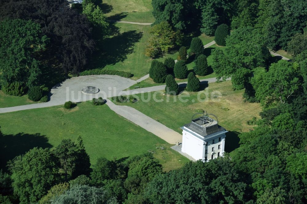 Markkleeberg von oben - Parkanlage Keesscher Park in Markkleeberg im Bundesland Sachsen