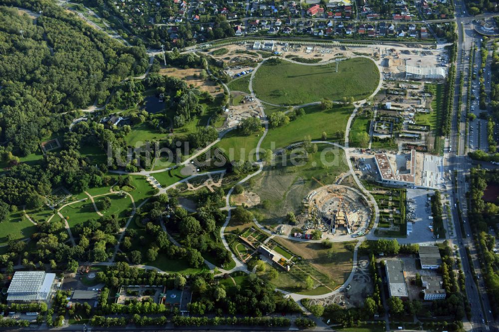 Luftaufnahme Berlin - Parkanlage Kienbergpark in Berlin, Deutschland