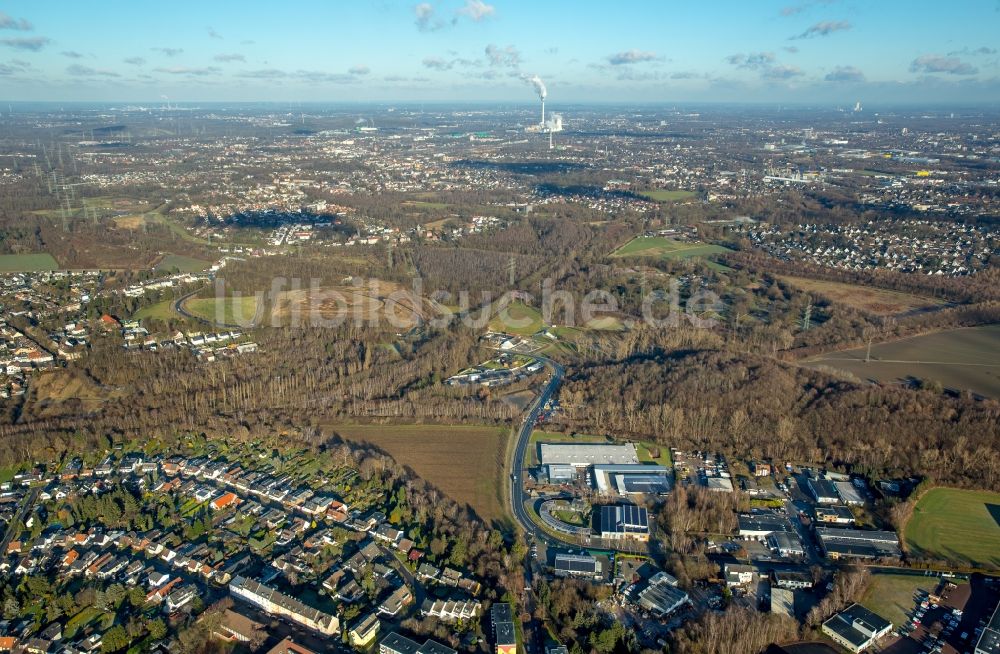 Luftaufnahme Bochum - Parkanlage Kruppwald im Ortsteil Günnigfeld in Bochum im Bundesland Nordrhein-Westfalen