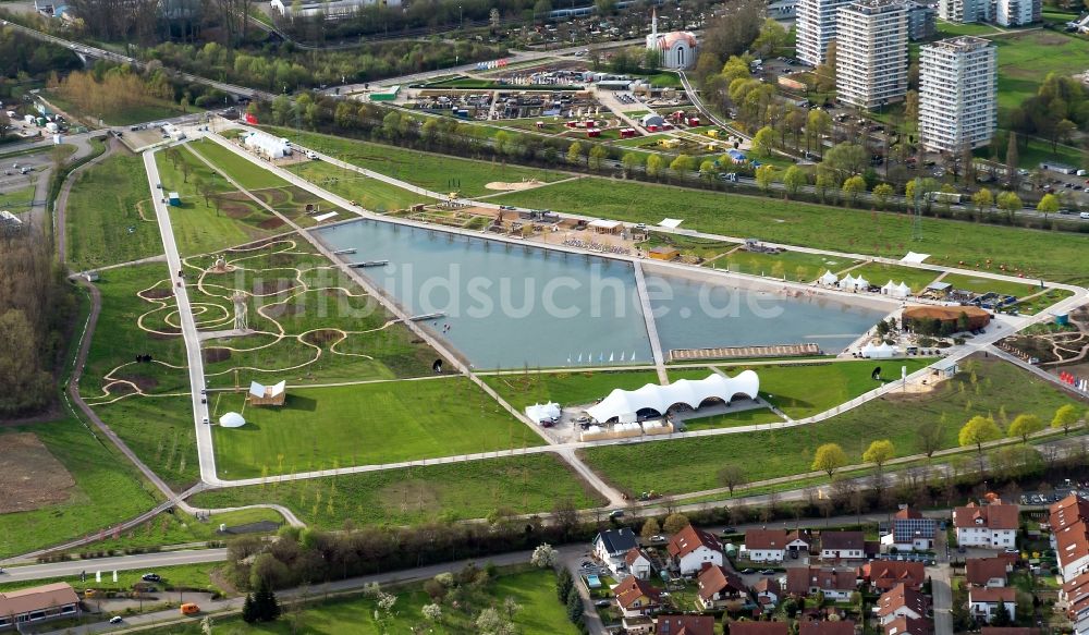 Luftaufnahme Lahr/Schwarzwald - Parkanlage der „Landesgartenschau 2018“ in Lahr/Schwarzwald im Bundesland Baden-Württemberg, Deutschland