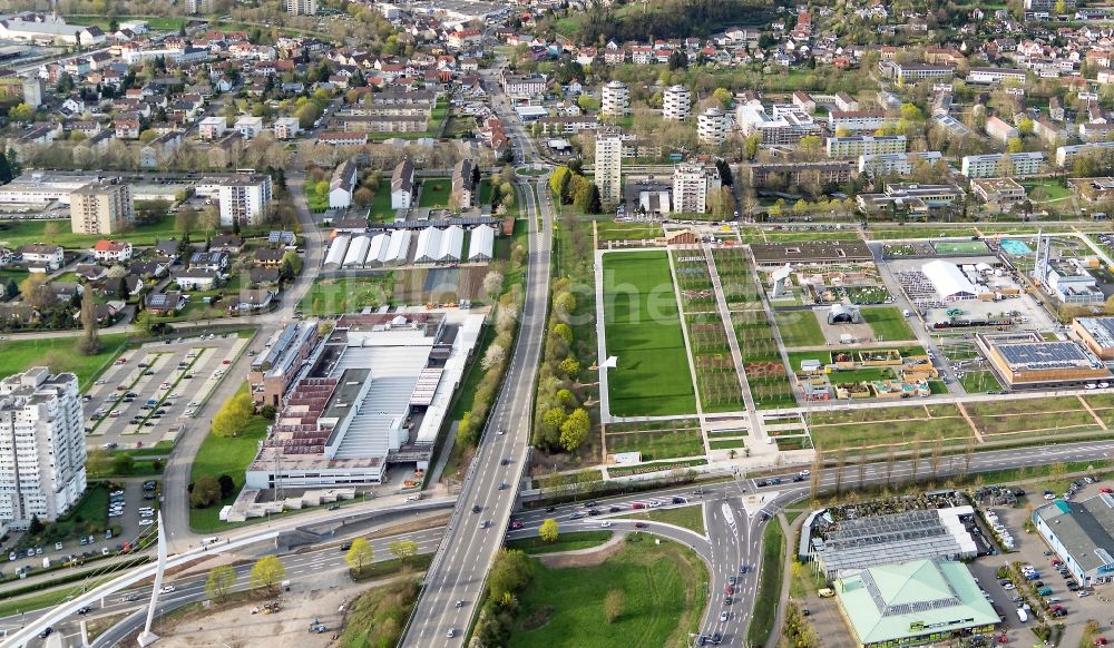 Luftaufnahme Lahr/Schwarzwald - Parkanlage der „Landesgartenschau 2018“ in Lahr/Schwarzwald im Bundesland Baden-Württemberg, Deutschland