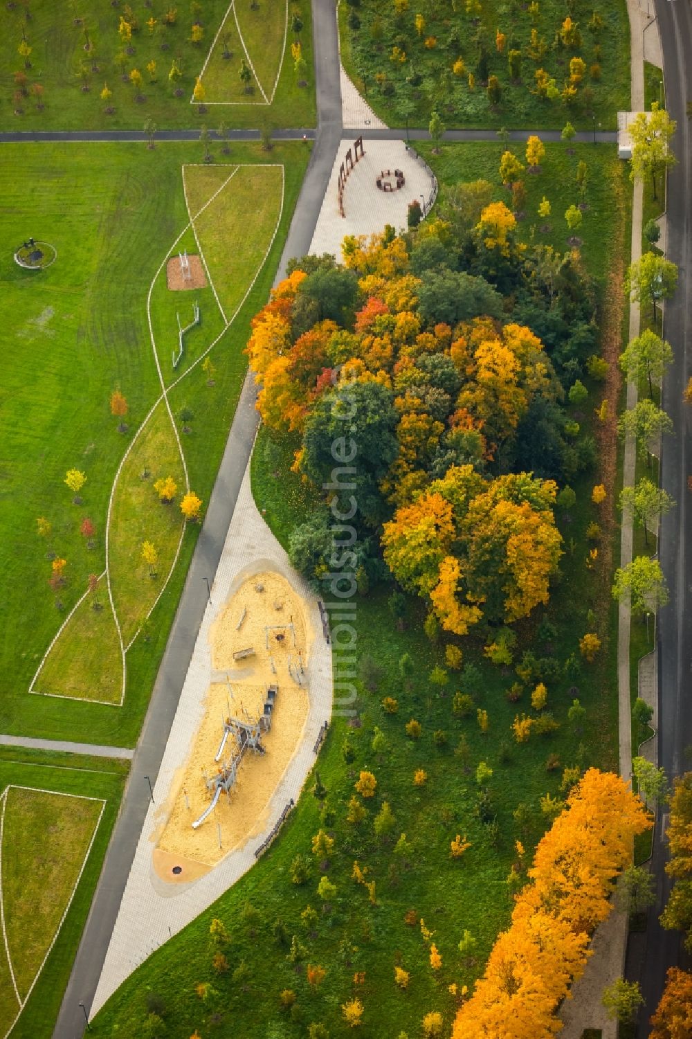 Luftbild Hamm - Parkanlage Lippepark Hamm - Schacht Franz in Hamm im Bundesland Nordrhein-Westfalen