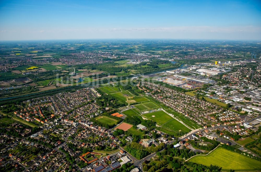 Luftaufnahme Hamm - Parkanlage Lippepark Hamm - Schacht Franz im Bundesland Nordrhein-Westfalen