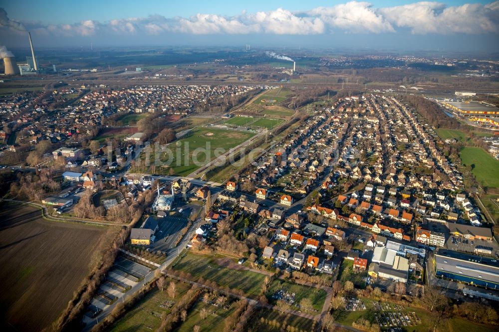 Hamm aus der Vogelperspektive: Parkanlage Lippepark Hamm - Schacht Franz im Bundesland Nordrhein-Westfalen