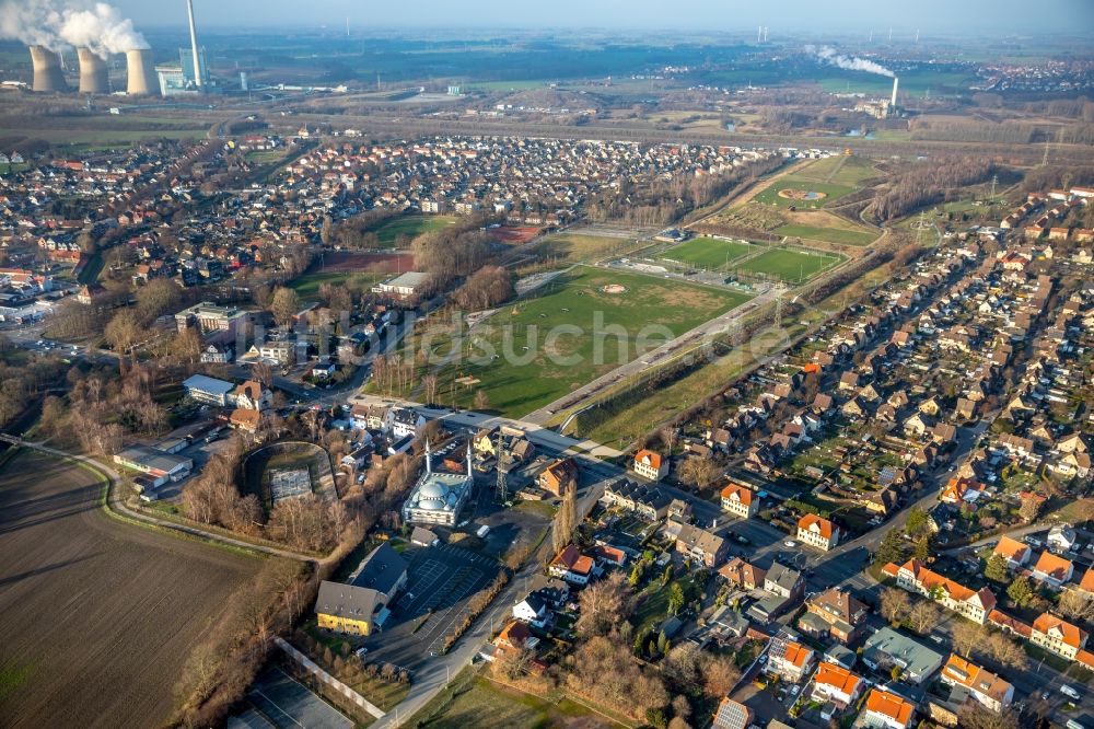 Luftbild Hamm - Parkanlage Lippepark Hamm - Schacht Franz im Bundesland Nordrhein-Westfalen