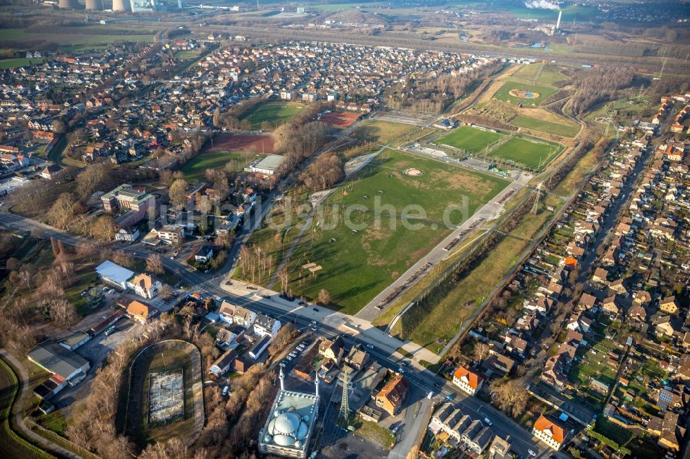 Luftaufnahme Hamm - Parkanlage Lippepark Hamm - Schacht Franz im Bundesland Nordrhein-Westfalen