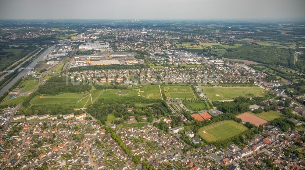 Luftaufnahme Hamm - Parkanlage Lippepark Hamm - Schacht Franz im Bundesland Nordrhein-Westfalen