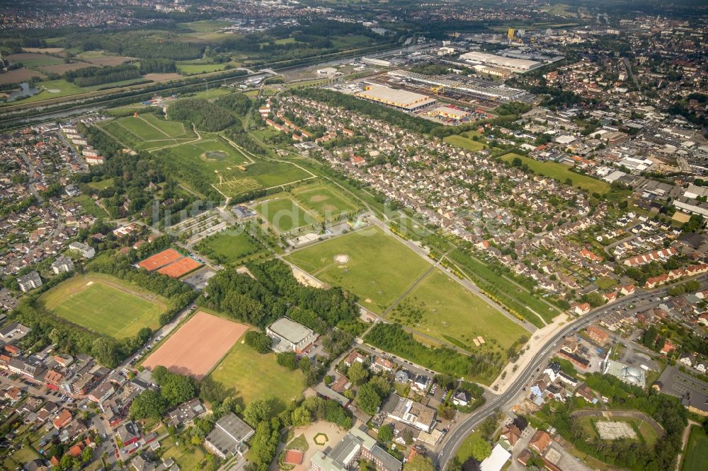 Hamm aus der Vogelperspektive: Parkanlage Lippepark Hamm - Schacht Franz im Bundesland Nordrhein-Westfalen