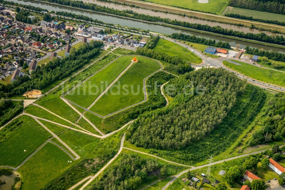 Hamm aus der Vogelperspektive: Parkanlage Lippepark Hamm - Schacht Franz im Bundesland Nordrhein-Westfalen