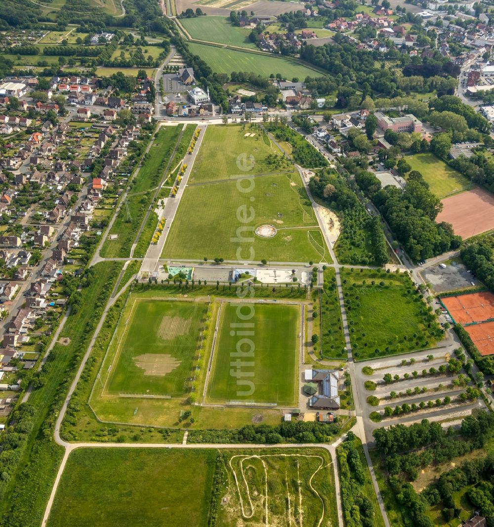 Luftaufnahme Hamm - Parkanlage Lippepark Hamm - Schacht Franz im Bundesland Nordrhein-Westfalen