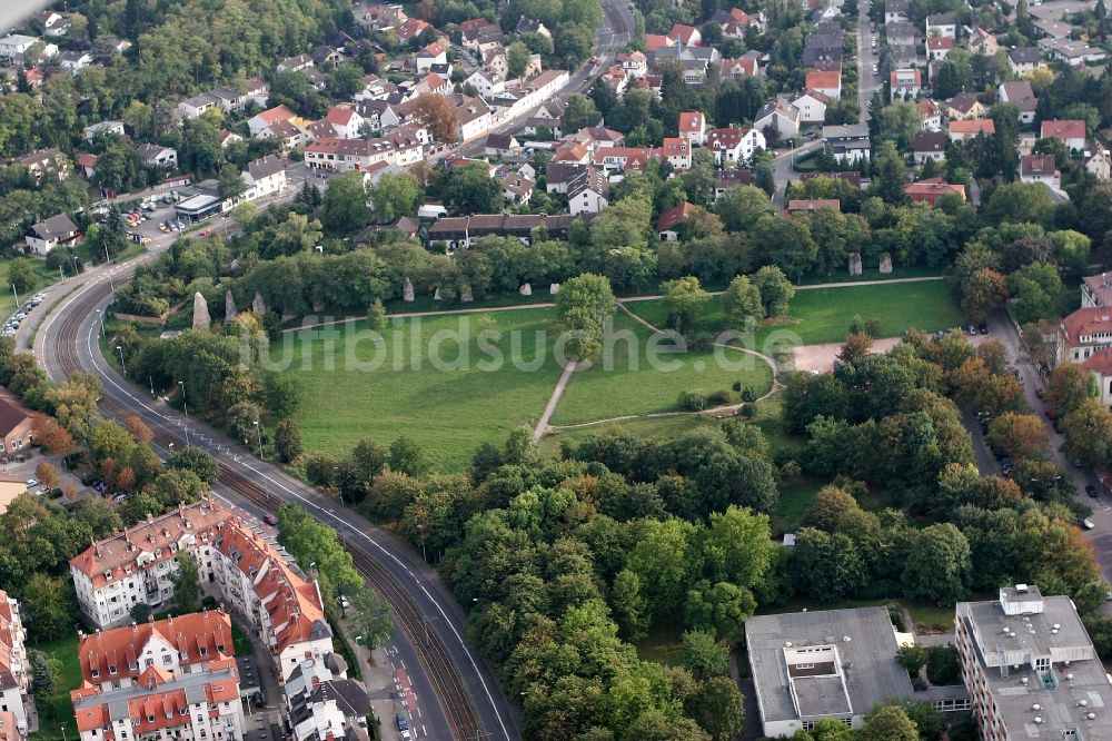 Luftbild Mainz, Zahlbach - Parkanlage in Mainz, Zahlbach im Bundesland Rheinland-Pfalz