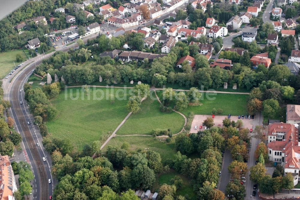 Luftbild Mainz, Zahlbach - Parkanlage in Mainz, Zahlbach im Bundesland Rheinland-Pfalz