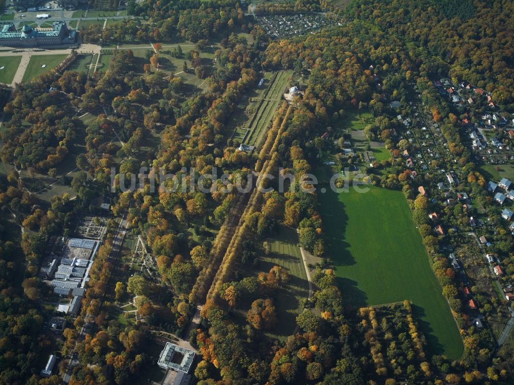 Luftbild Potsdam - Parkanlage an der Maulbeerallee in Potsdam im Bundesland Brandenburg