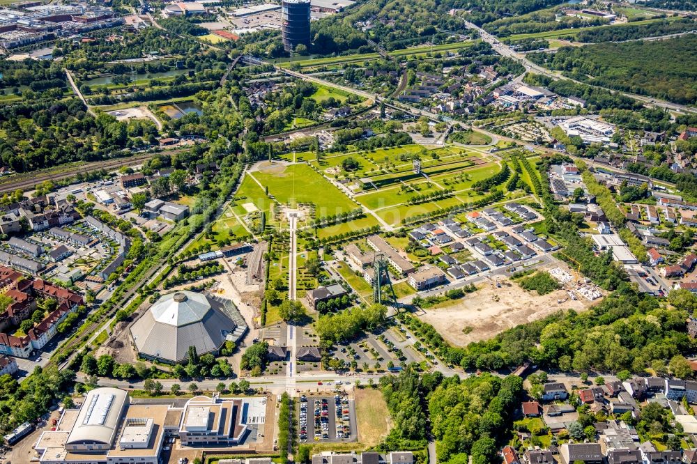 Oberhausen von oben - Parkanlage OLGA-Park auf dem Gelände der ehemaligen Zeche Osterfeld in Oberhausen im Bundesland Nordrhein-Westfalen, Deutschland