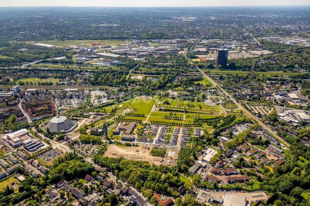 Luftbild Oberhausen - Parkanlage OLGA-Park auf dem Gelände der ehemaligen Zeche Osterfeld in Oberhausen im Bundesland Nordrhein-Westfalen, Deutschland