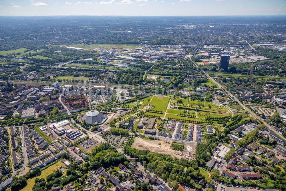 Luftbild Oberhausen - Parkanlage OLGA-Park auf dem Gelände der ehemaligen Zeche Osterfeld in Oberhausen im Bundesland Nordrhein-Westfalen, Deutschland