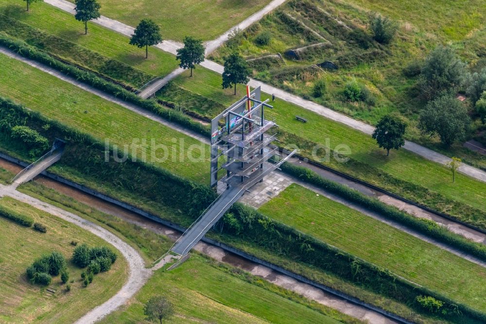 Luftaufnahme Oberhausen - Parkanlage OLGA-Park auf dem Gelände der ehemaligen Zeche Osterfeld in Oberhausen im Bundesland Nordrhein-Westfalen, Deutschland