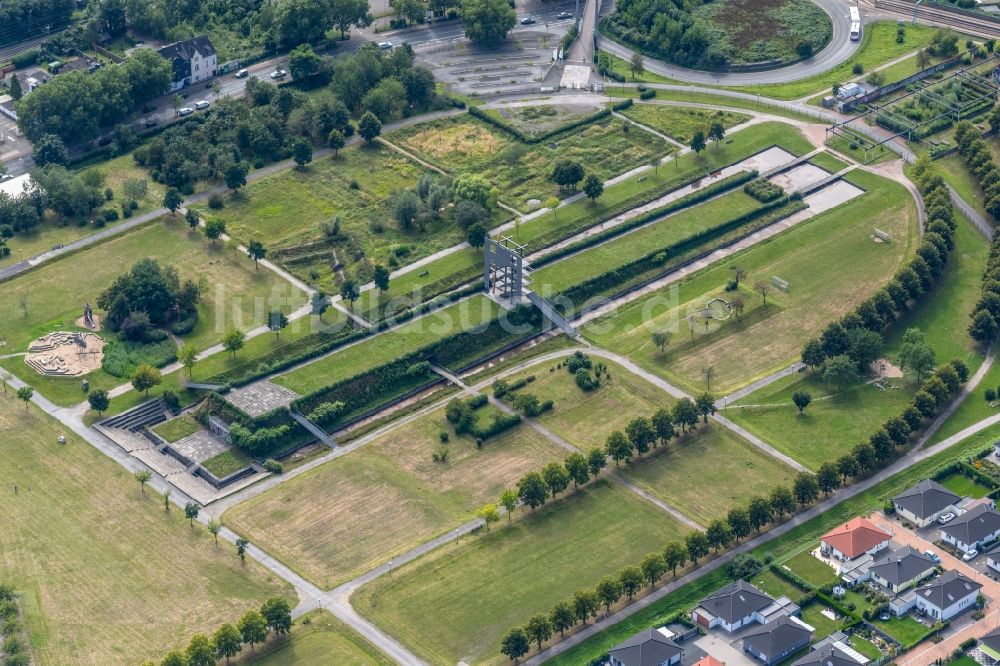 Luftbild Oberhausen - Parkanlage OLGA-Park auf dem Gelände der ehemaligen Zeche Osterfeld in Oberhausen im Bundesland Nordrhein-Westfalen, Deutschland