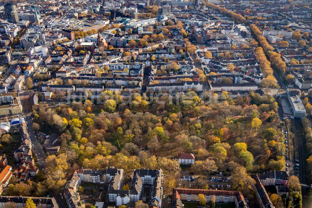 Luftaufnahme Dortmund - Parkanlage im Ortsteil Westpark in Dortmund im Bundesland Nordrhein-Westfalen, Deutschland