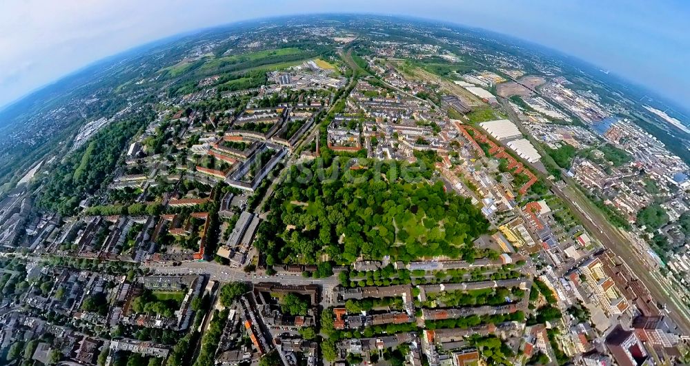 Luftaufnahme Dortmund - Parkanlage im Ortsteil Westpark in Dortmund im Bundesland Nordrhein-Westfalen, Deutschland