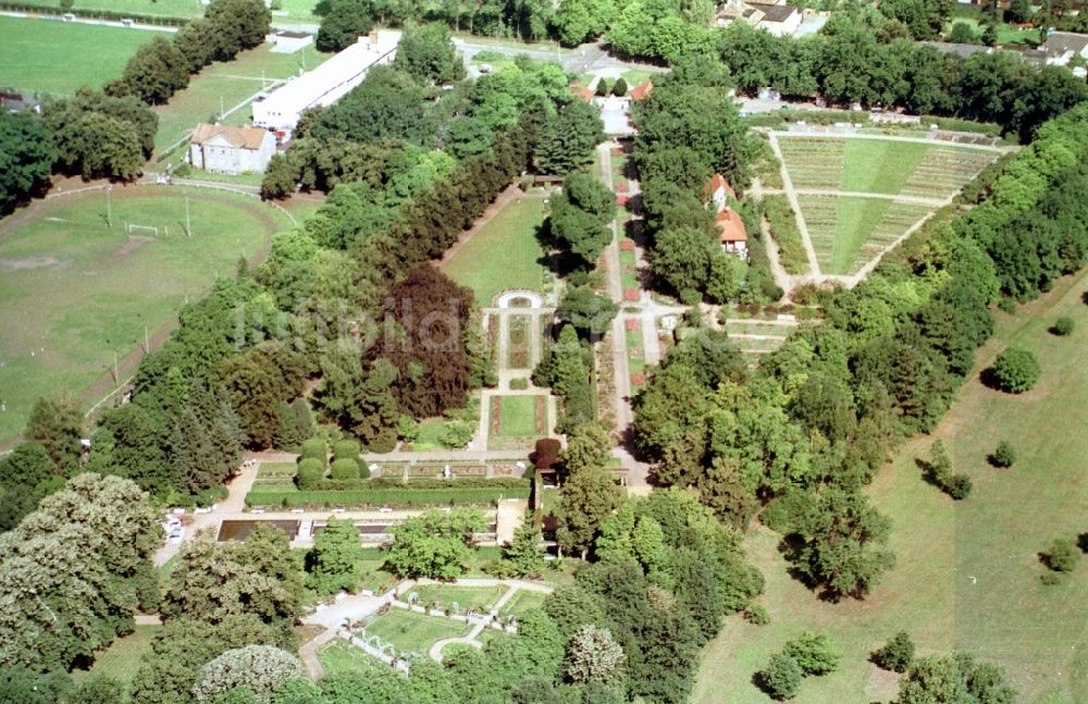 Forst (Lausitz) aus der Vogelperspektive: Parkanlage Ostdeutscher Rosengarten in Forst (Lausitz) im Bundesland Brandenburg, Deutschland