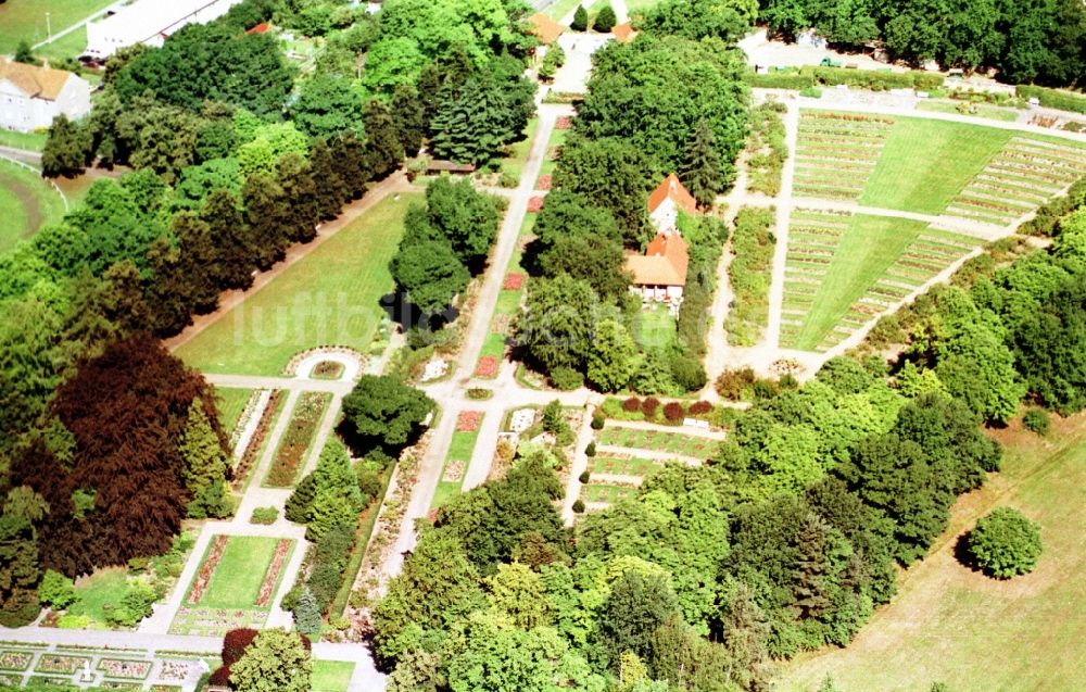Luftbild Forst (Lausitz) - Parkanlage Ostdeutscher Rosengarten in Forst (Lausitz) im Bundesland Brandenburg, Deutschland