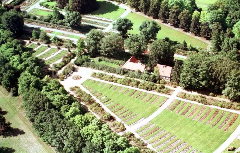Luftaufnahme Forst (Lausitz) - Parkanlage Ostdeutscher Rosengarten in Forst (Lausitz) im Bundesland Brandenburg, Deutschland