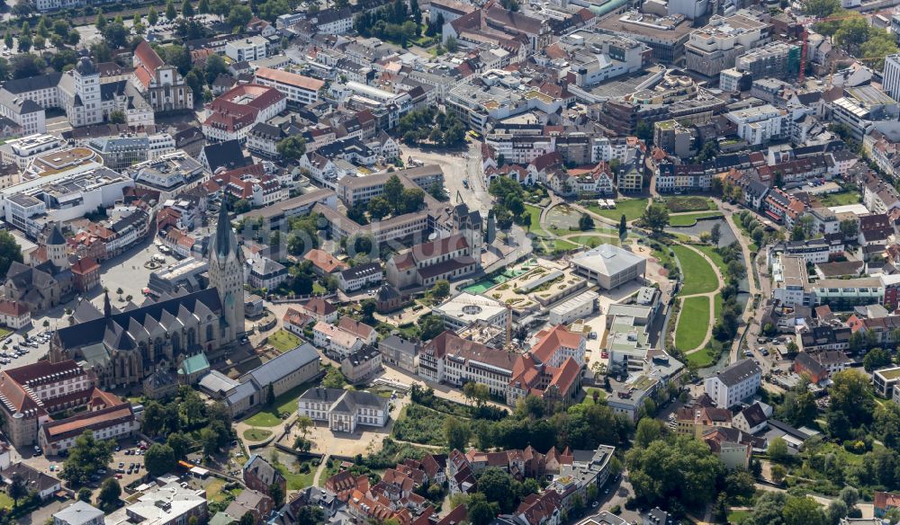 Luftaufnahme Paderborn - Parkanlage Paderquellen in Paderborn im Bundesland Nordrhein-Westfalen, Deutschland