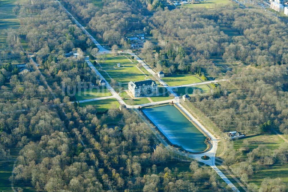 Dresden Aus Der Vogelperspektive Parkanlage Palais Grosser Garten