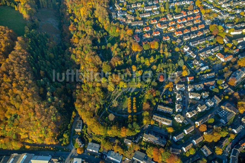 Luftbild Wetter (Ruhr) - Parkanlage Park der Ruhe in Wetter (Ruhr) im Bundesland Nordrhein-Westfalen