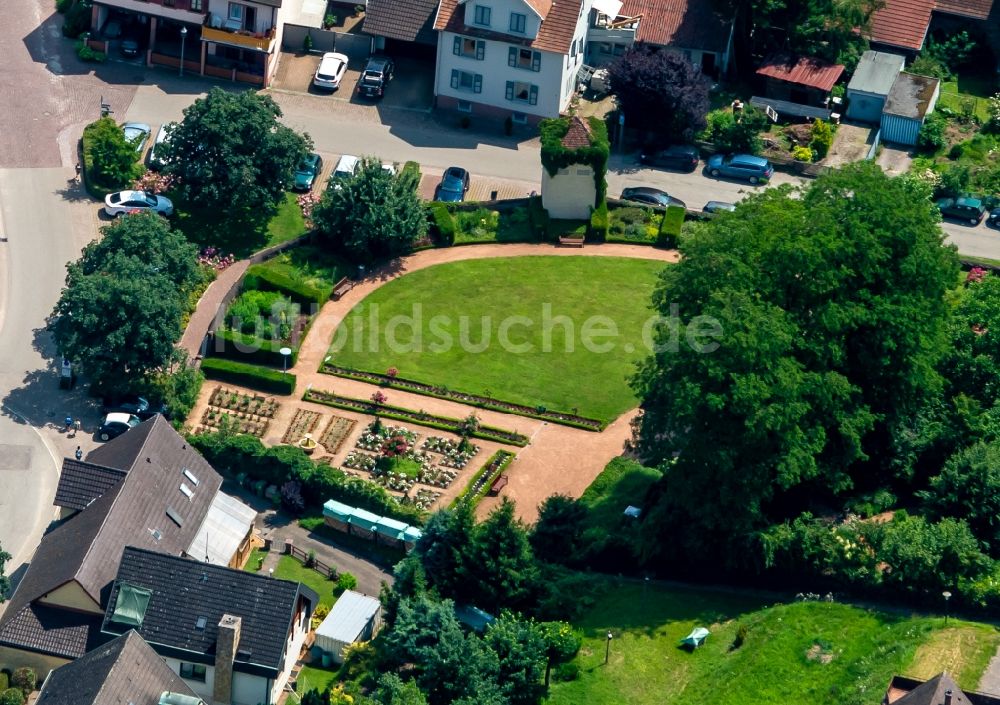 Luftbild Ettenheim - Parkanlage Prinzengarten in Ettenheim im Bundesland Baden-Württemberg, Deutschland