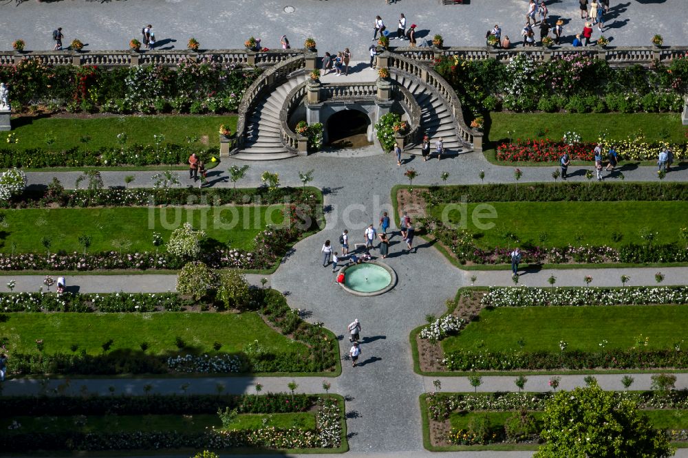 Insel Mainau aus der Vogelperspektive: Parkanlage Rosengarten in Insel Mainau im Bundesland Baden-Württemberg, Deutschland