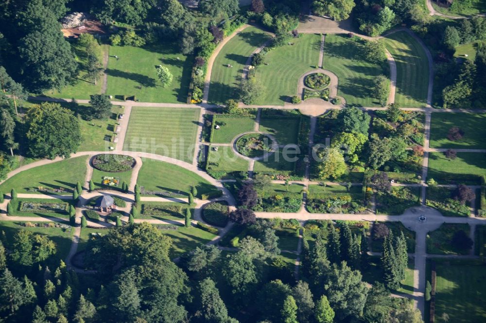 Luftbild Hamburg - Parkanlage Rosengarten im Volkspark in Hamburg