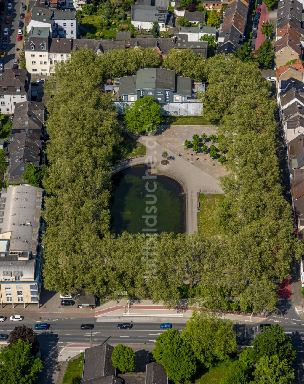 Hamm von oben - Parkanlage Schillerplatz in Hamm im Bundesland Nordrhein-Westfalen