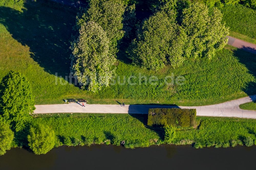 Münster von oben - Parkanlage an der Sentruper Straße in Münster im Bundesland Nordrhein-Westfalen, Deutschland