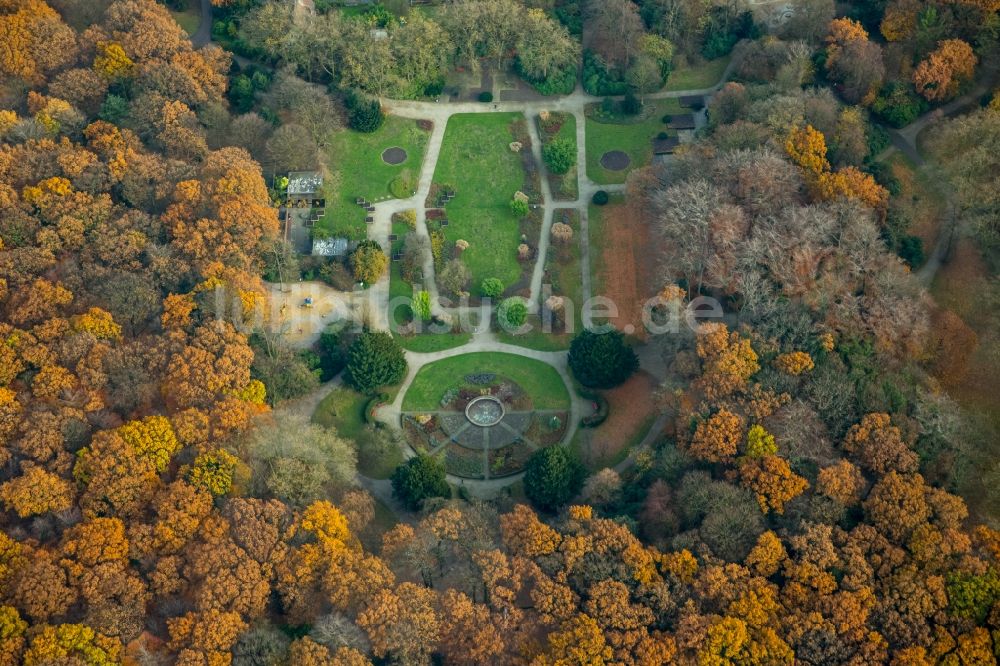 Luftbild Duisburg - Parkanlage und Spielplatz mit Sandflächen im Ortsteil Hamborn in Duisburg im Bundesland Nordrhein-Westfalen