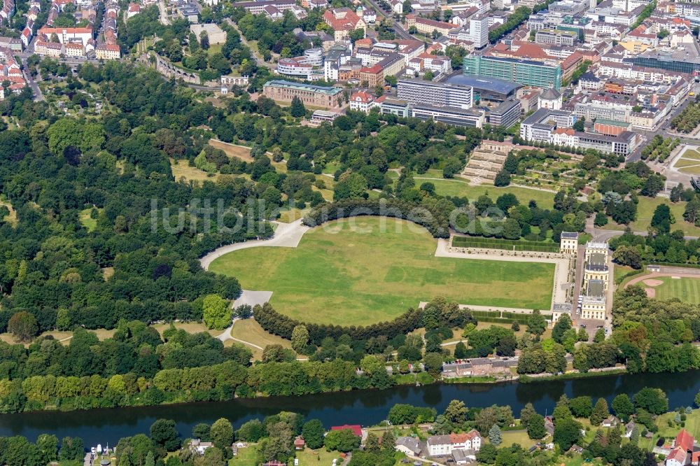 Luftaufnahme Kassel Parkanlage Staatspark Karlsaue In Kassel Im Bundesland Hessen Deutschland